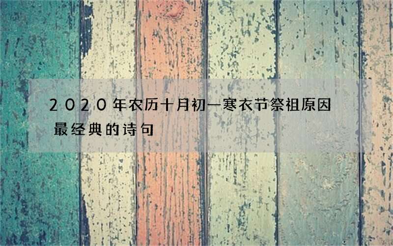 2020年农历十月初一寒衣节祭祖原因 最经典的诗句
